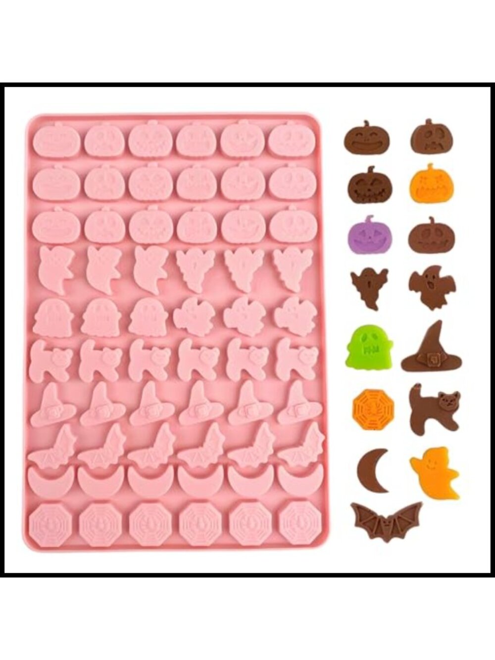 Halloween Silicone Chocolate Mould 54 Cavities 3D Candy Ice Cube Set